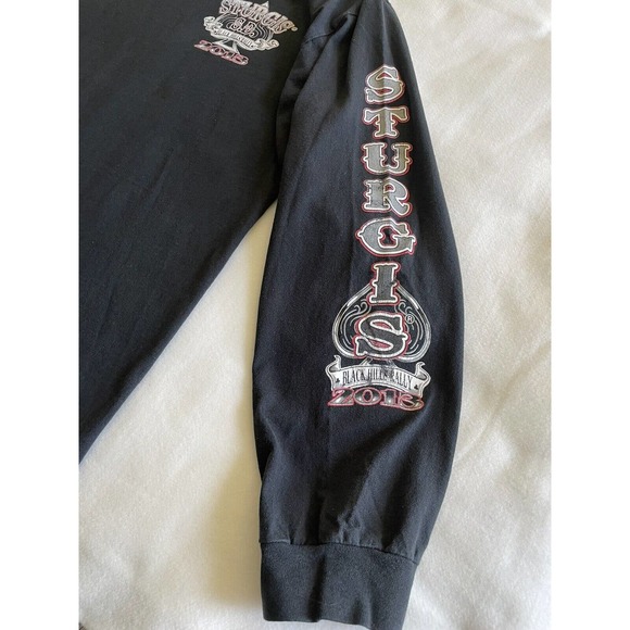 VTG Sturgus 2013 Black Hills Rally Motorcycle Long Sleeve T-Shirt Men’s Size‎ L - Picture 8 of 9